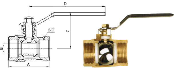 黄铜内螺纹球阀