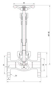 低温长轴法兰截止阀